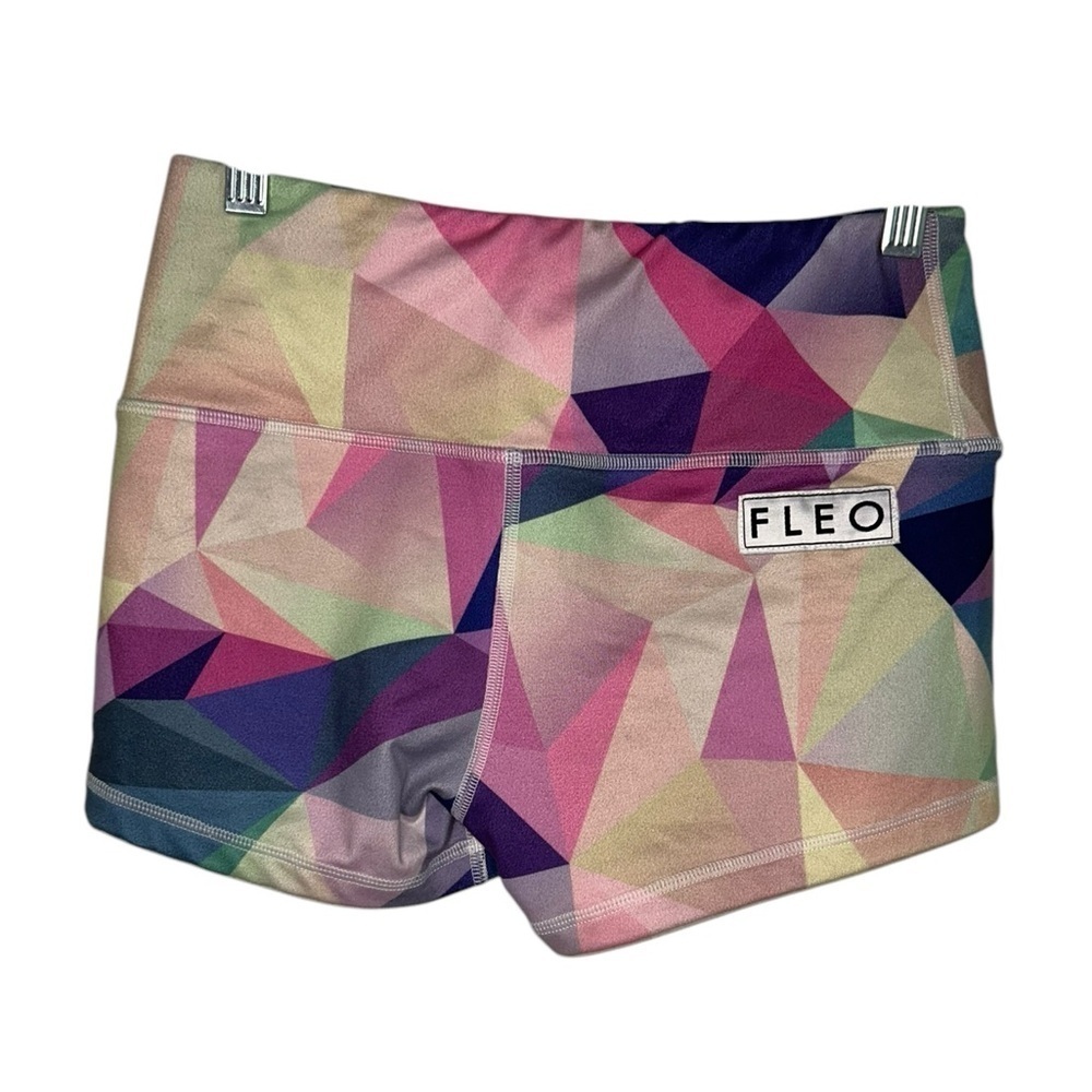 FLEO Jewel Geo Colorful Shorts Women’s Size Small Workout Active Sporty Running - Picture 2 of 8